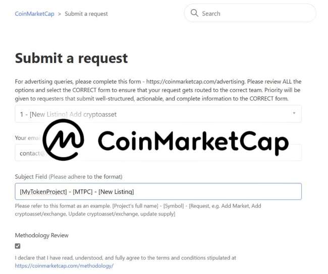 CoinMarketCap Listing Service CMC Listing Service