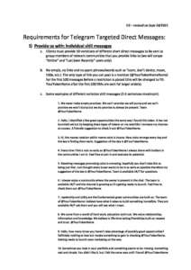 Requirements For Telegram Targeted Direct Messages Pdf